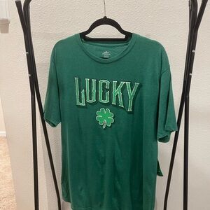 Green 'Lucky' Graphic T-Shirt